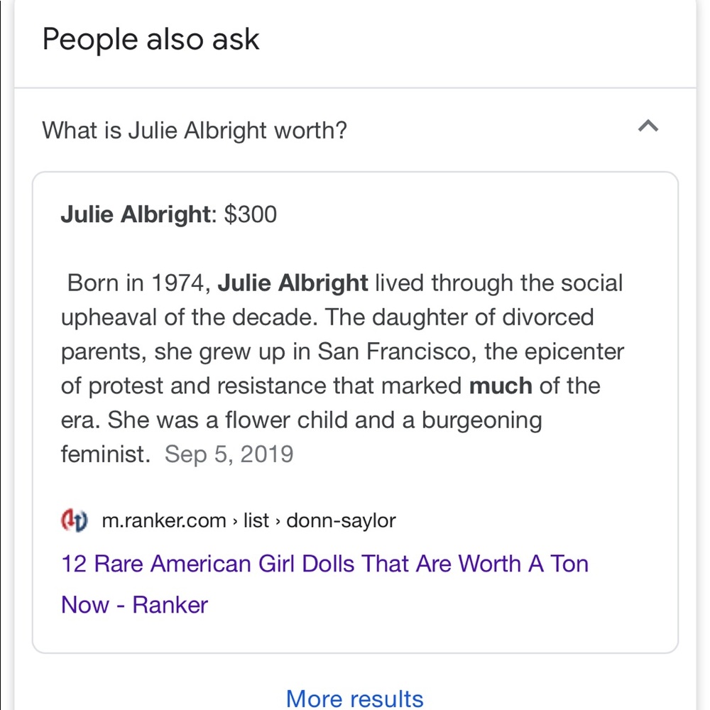 Julie Albright American Girl Doll - Picture 9 of 9